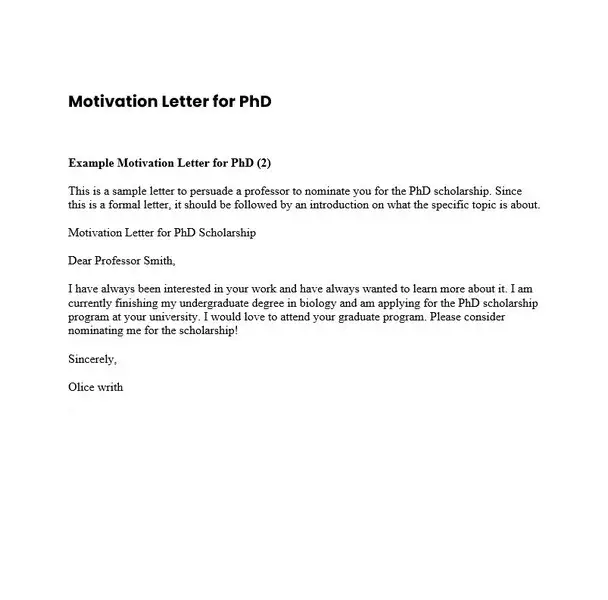Motivation Letter For PhD 05