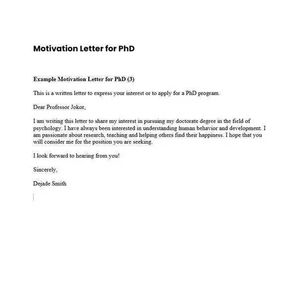 Motivation Letter For PhD 06